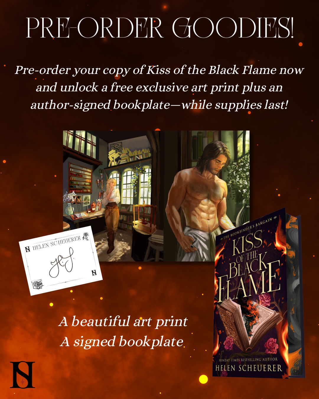 Kiss of the Black Flame by Helen Scheuerer (Deluxe Harback)