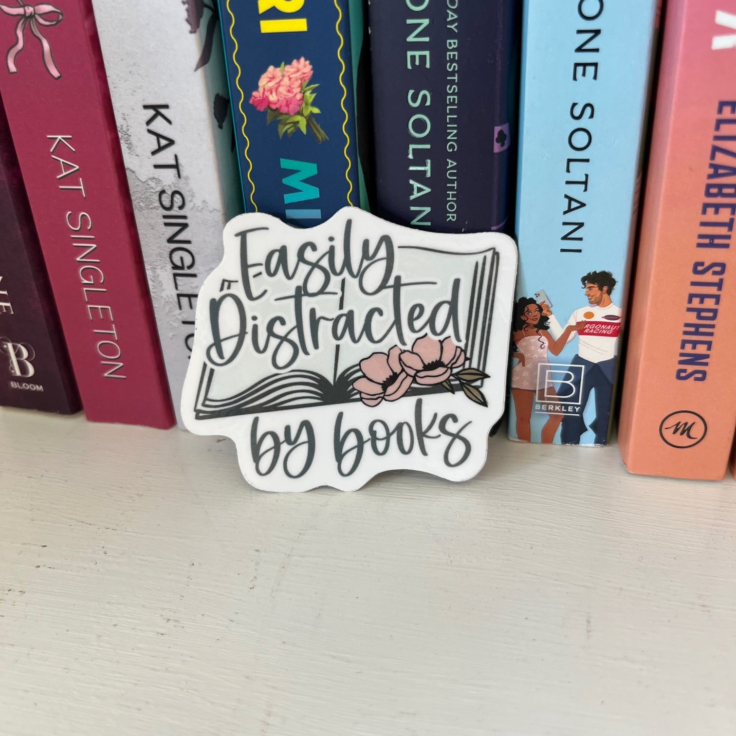 Easily Distracted by Books Sticker