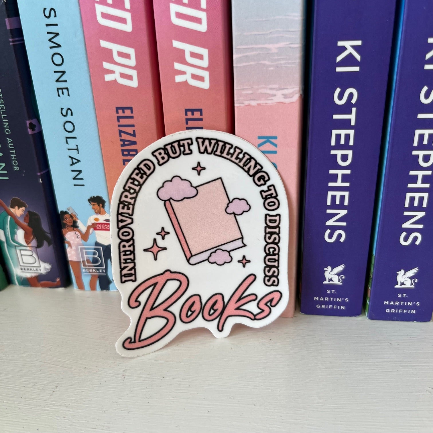 Introverted But Willing To Discuss Books Sticker