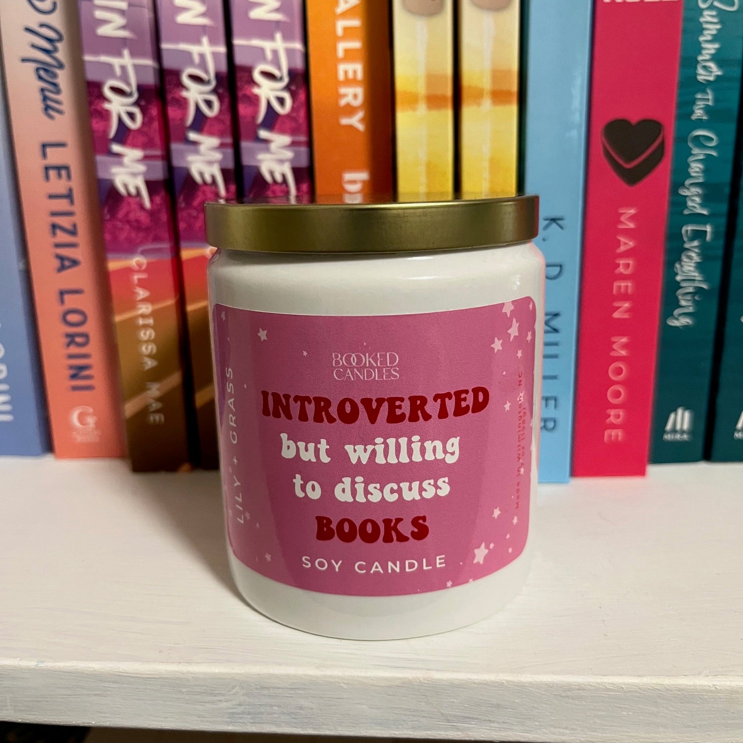 Introverted But Willing to Discuss Books Candle