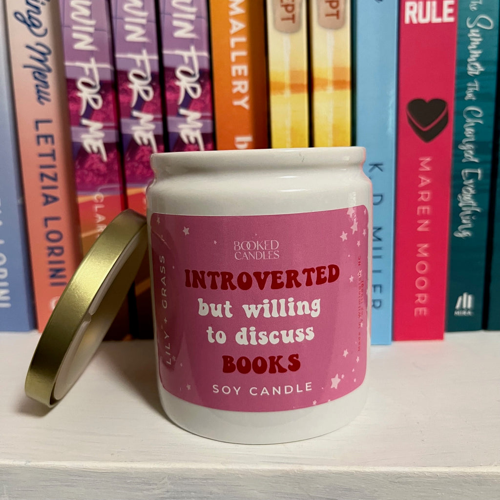 Introverted But Willing to Discuss Books Candle