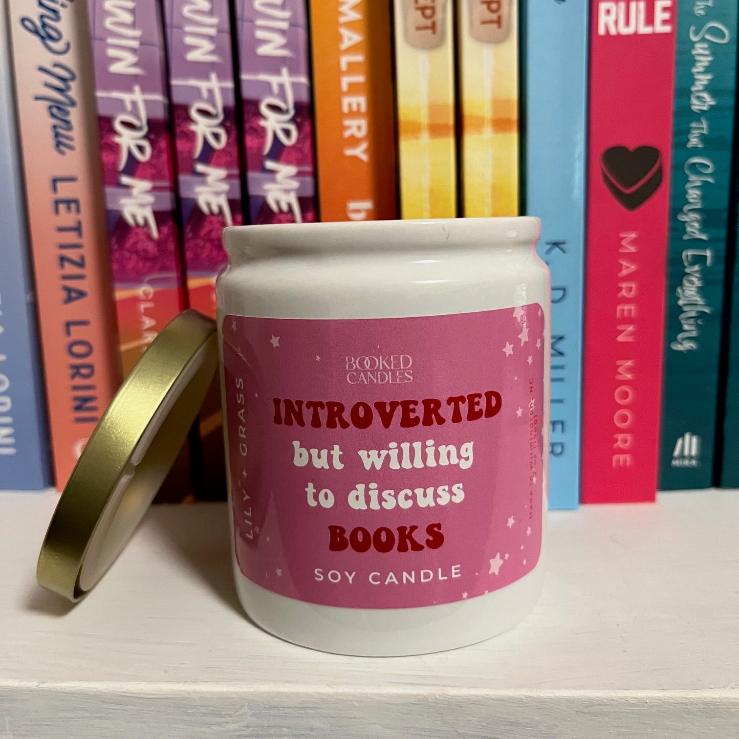 Introverted But Willing to Discuss Books Candle