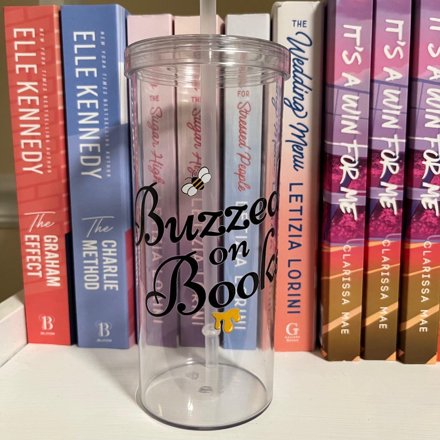 Buzzed On Books Clear Tumbler