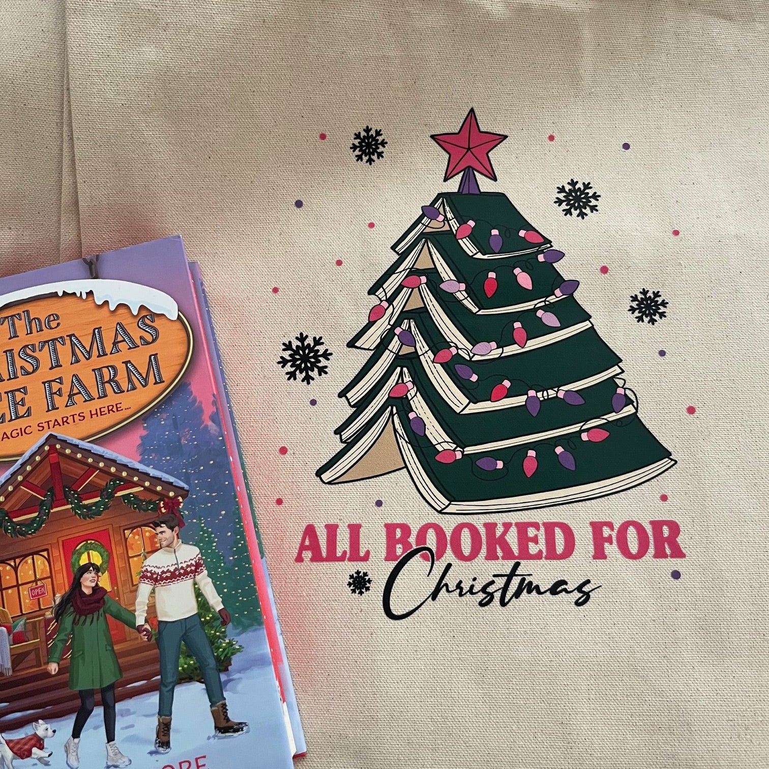 All Booked for Christmas Tote Bag