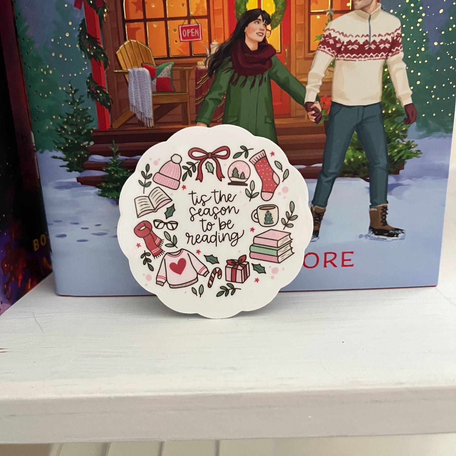 Tis The Season to be Reading Sticker