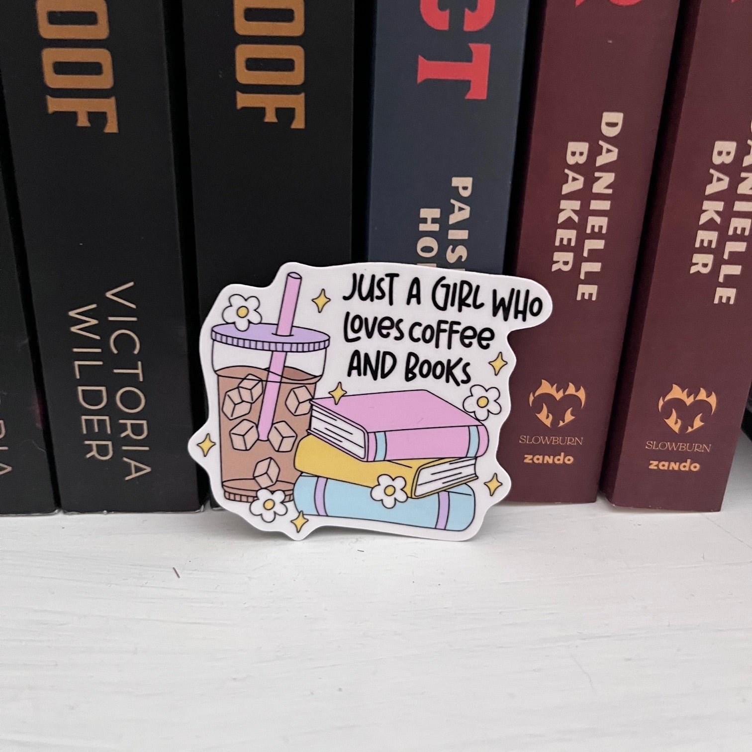 Just A Girl Who Loves Coffee And Books Sticker